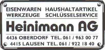 Heinimann AG, 4436 Oberdorf BL.