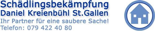 Kreienbhl - Schdlingsbekmpfung / Kammerjger, 9012 St. Gallen. Tel. 079 - 422 40 80.