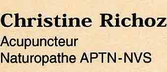 Richoz Bonhert Christine  ,1400 Yverdon-les-Bains,
Acupuncture, Pharmacope chinoise, Shiatsu