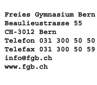 www.fgb.ch  Freies Gymnasium Bern, 3012 Bern.