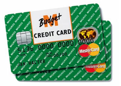 Mastercard und Visa Kreditkarte der Migros Bank