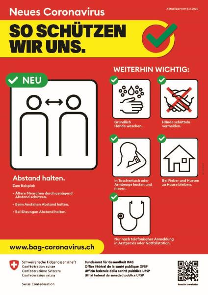 Coronavirus in der Schweiz: Stand der Verbreitung des Corona-Virus, Anzahl Fälle, Hotline, Medienmitteilung, Pressekonferenzen sowie Schutzmassnahmen
