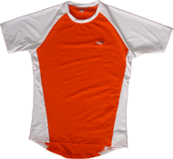Kurzarm-Shirt Catch orange/weiss