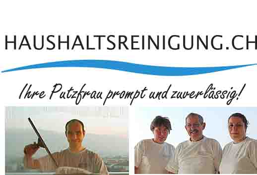 www.haushaltsreinigung.ch  Christopher Flury, 6332
Hagendorn.