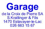 www.garagekrattinger.ch : Garage de la Croix de Pierre SA, Krattinger S. &amp; Fils                  
                  1470 Estavayer-le-Lac