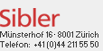 www.sibler.com  Sibler AG, 8001 Zrich.