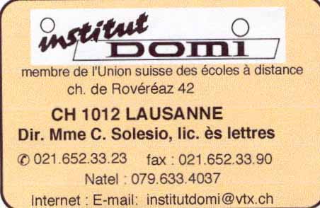 www.institut-domi.ch,  Institut Domi   1012
Lausanne