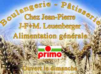 Boulangerie - Ptisserie - Alimentation gnrale
Chez Jean-Pierre, 2608 Courtelary.