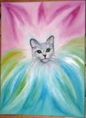 Katzen - Portrait, Ölgemälde, Energie - Bild