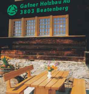 www.gartenmoebel-gafner.ch  Gafner Holzbau AG,
3802 Waldegg (Beatenberg).