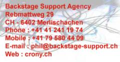 www.backstage-support.ch    Backstage Support
Agency ,               1214 Vernier