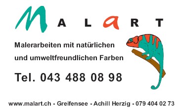 www.malart.ch  Malart, 8605 Gutenswil.