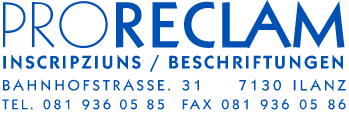 Pro Reclam, 7151 Schluein.