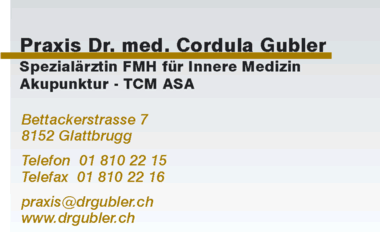 Inneremedizin: Praxis Dr. med. Cordula GublerOpfikon-Glattbrugg