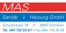 www.mas-heizung.ch: MAS Sanitr   Heizung GmbH              8952 Schlieren 