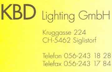 KBD Lighting GmbH, 5462 Siglistorf.